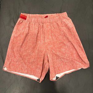 Lululemon Surge Lined 6" Heathered Red Men's Size Small Running Shorts